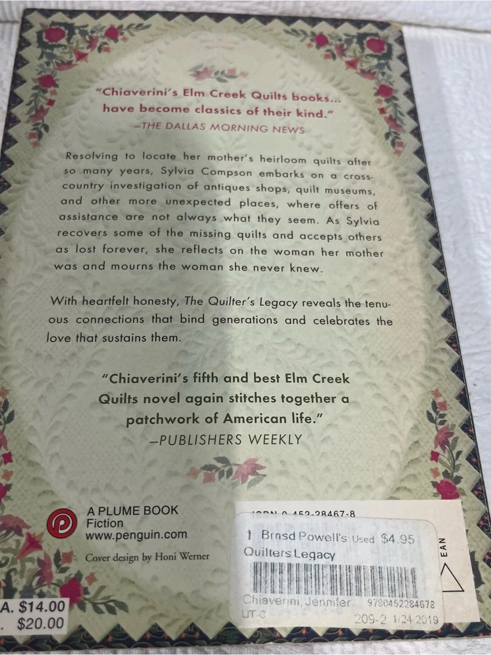 Elm Creek Quilter’s Series Books (3) by Jennifer Chiaverini - #5,6,7 in series